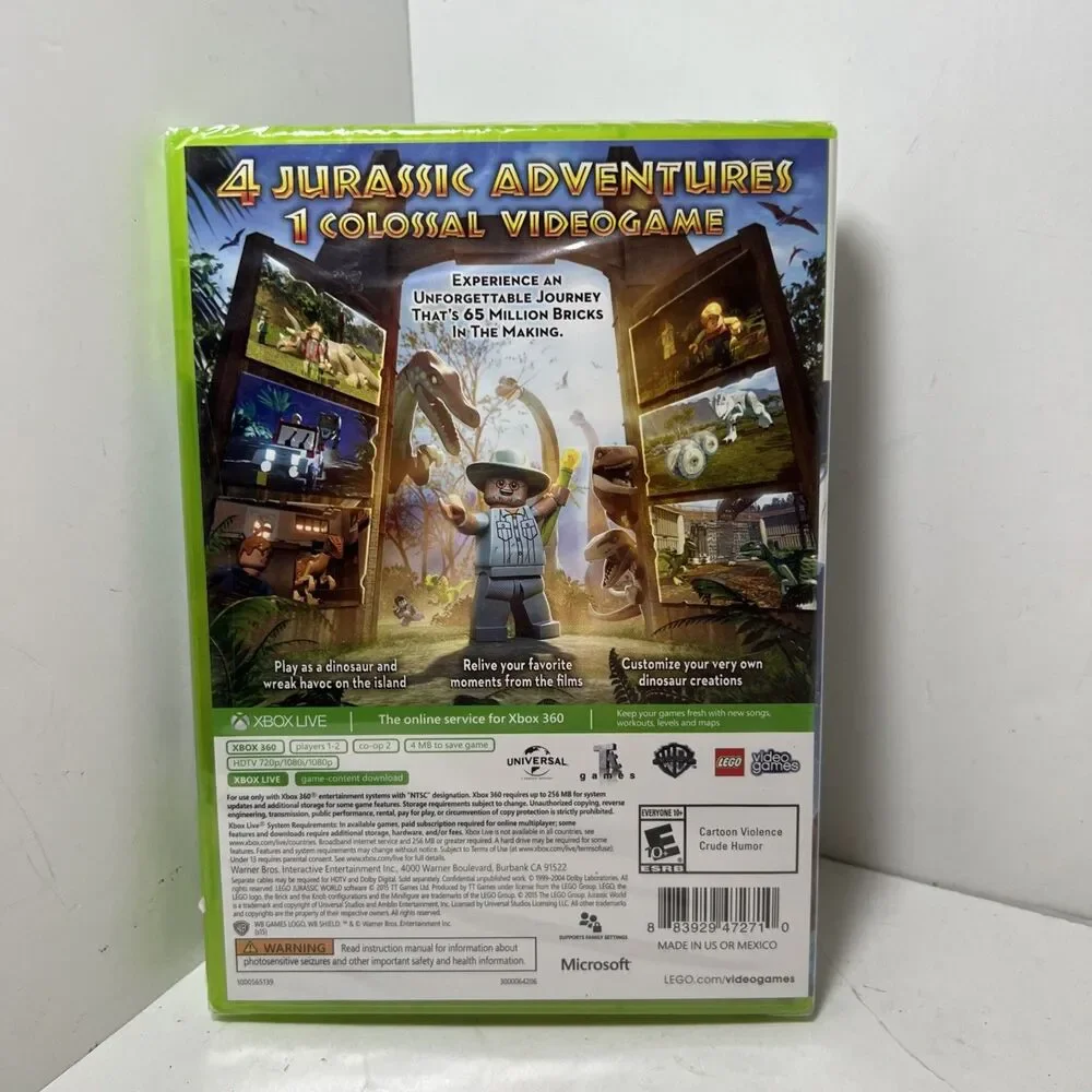 LEGO Jurassic World (XBOX 360) Brand New Sealed - NEVER OPENED